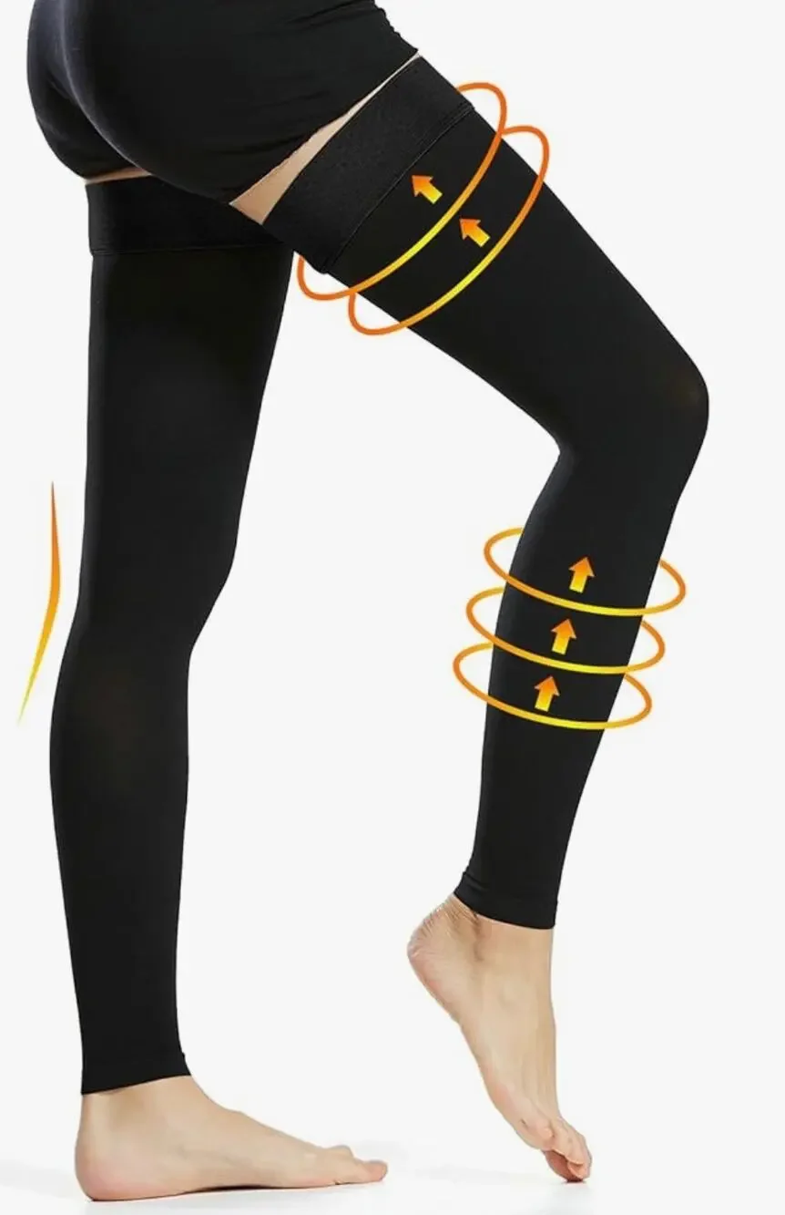 Ailaka unisex Medical Compression Stockings Thigh High Footless 20-30mmHg Socks